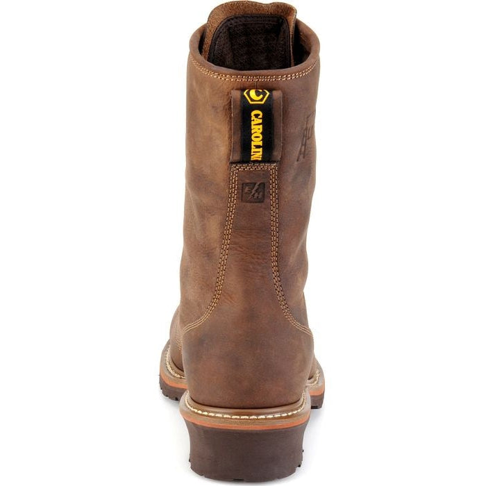 Carolina Men's Linesman 10" Soft Toe Waterproof Slip Resistant Work Boot -Brown- CA904 - Overlook Boots