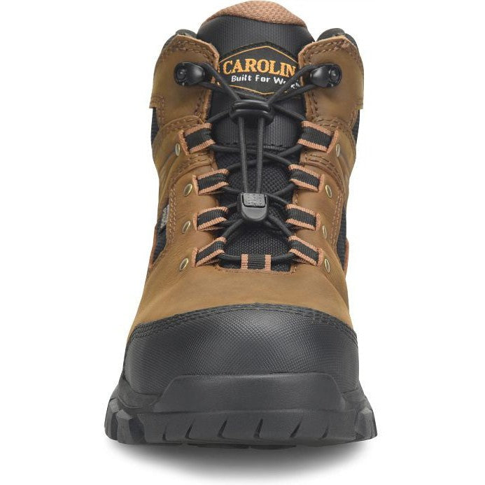Carolina Men's Gruntz 5" EZ ON Steel Toe Waterproof Hiker Work Boot -Brown- CA3596 - Overlook Boots