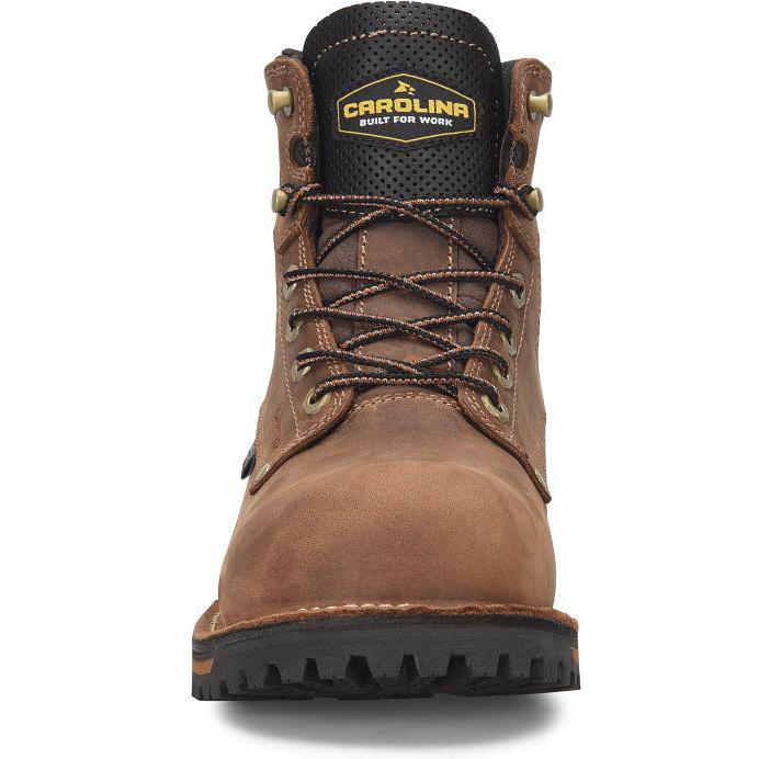 Carolina Men's Pitstop 6" Carbon Composite Toe Waterproof Work Boot - Brown - CA7542 - Overlook Boots
