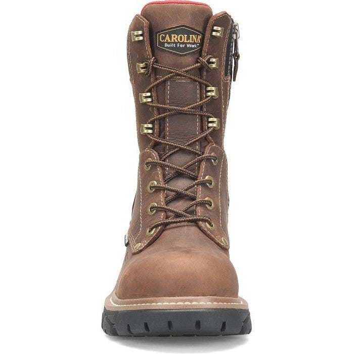 Carolina Men's Cardinal 8" Composite Toe Waterproof Side Zipper Work Boot -Brown- CA7839 - Overlook Boots