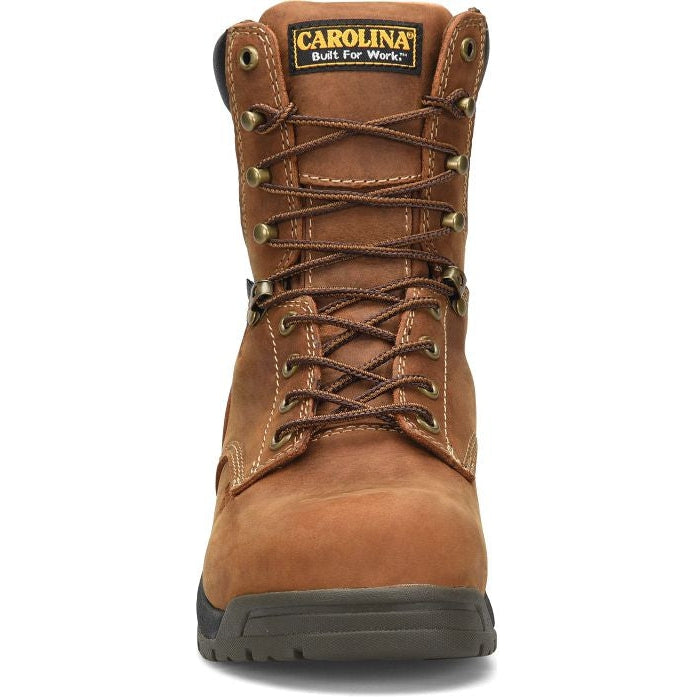 Carolina Men's Bruno Hi 8" Soft Toe Waterproof Slip Resistant Work Boot -Brown- CA8020 - Overlook Boots