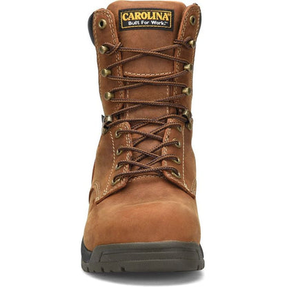 Carolina Men's Bruno Hi 8" Soft Toe Waterproof Slip Resistant Work Boot -Brown- CA8020 - Overlook Boots