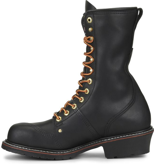 Carolina Men's USA Made Linesman 10" Soft Toe Slip Resistant Work Boot -Black- 905 - Overlook Boots