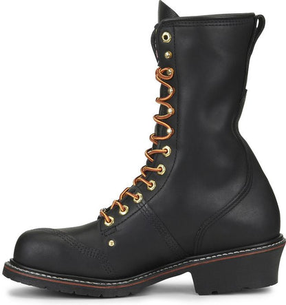 Carolina Men's USA Made Linesman 10" Soft Toe Slip Resistant Work Boot -Black- 905 - Overlook Boots