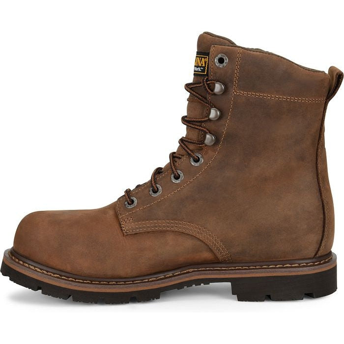 Carolina Men's Installer 8" Steel Toe Waterproof Slip Resisting Work Boot -Brown- CA3557 - Overlook Boots