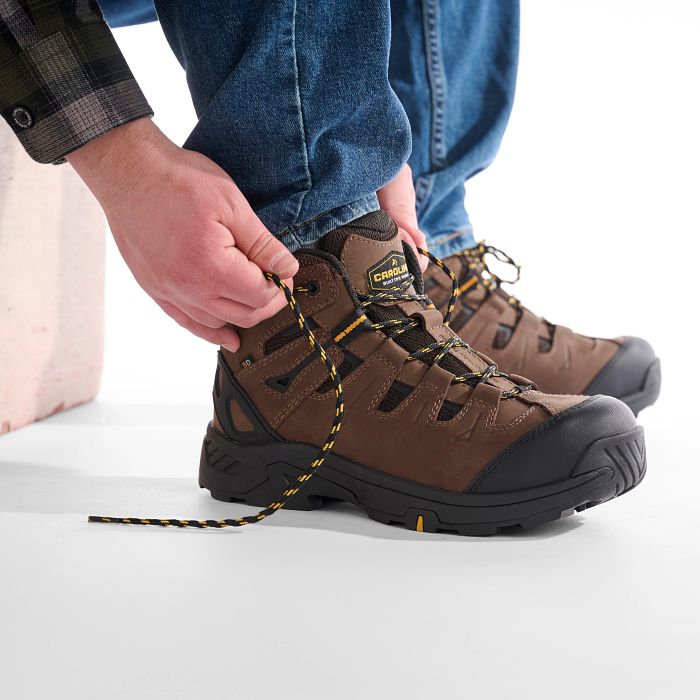 Carolina Men's Quadricep 5" Composite Toe Slip Resistant Work Boot - Brown - CA4545 - Overlook Boots