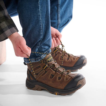 Carolina Men's Quadricep 5" Composite Toe Waterproof Slip Resistant Work Boot - Brown - CA4546 - Overlook Boots