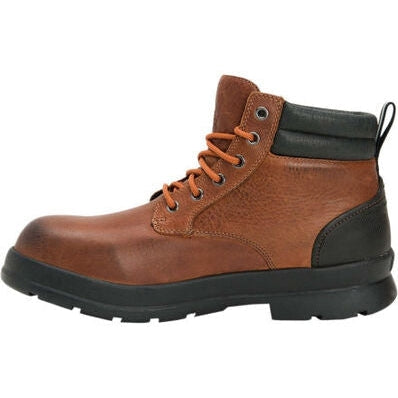 Muck Men's Chore Farm Leather Waterproof Lace Up Work Boot - Brown - CLLP-901 - Overlook Boots