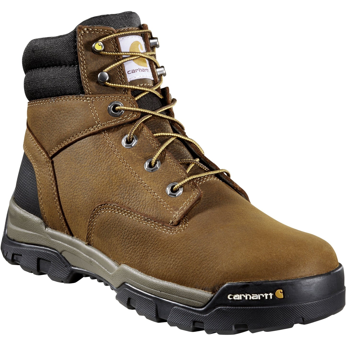Carhartt Men's Ground Force 6" Soft Toe Waterproof Work Boot - CME6047 8 / Medium / Brown - Overlook Boots