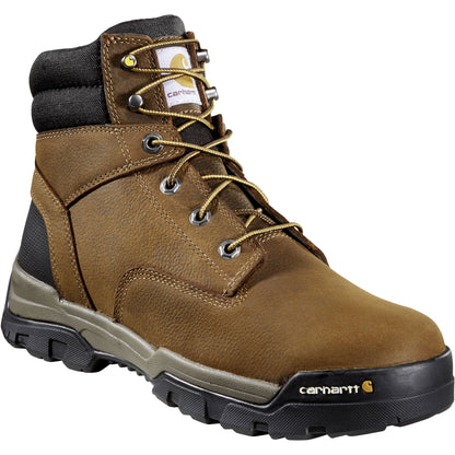 Carhartt Men's Ground Force 6" Soft Toe Waterproof Work Boot - CME6047 8 / Medium / Brown - Overlook Boots