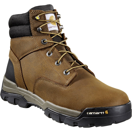 Carhartt Men's Ground Force 6" Soft Toe Waterproof Work Boot - CME6047 8 / Medium / Brown - Overlook Boots