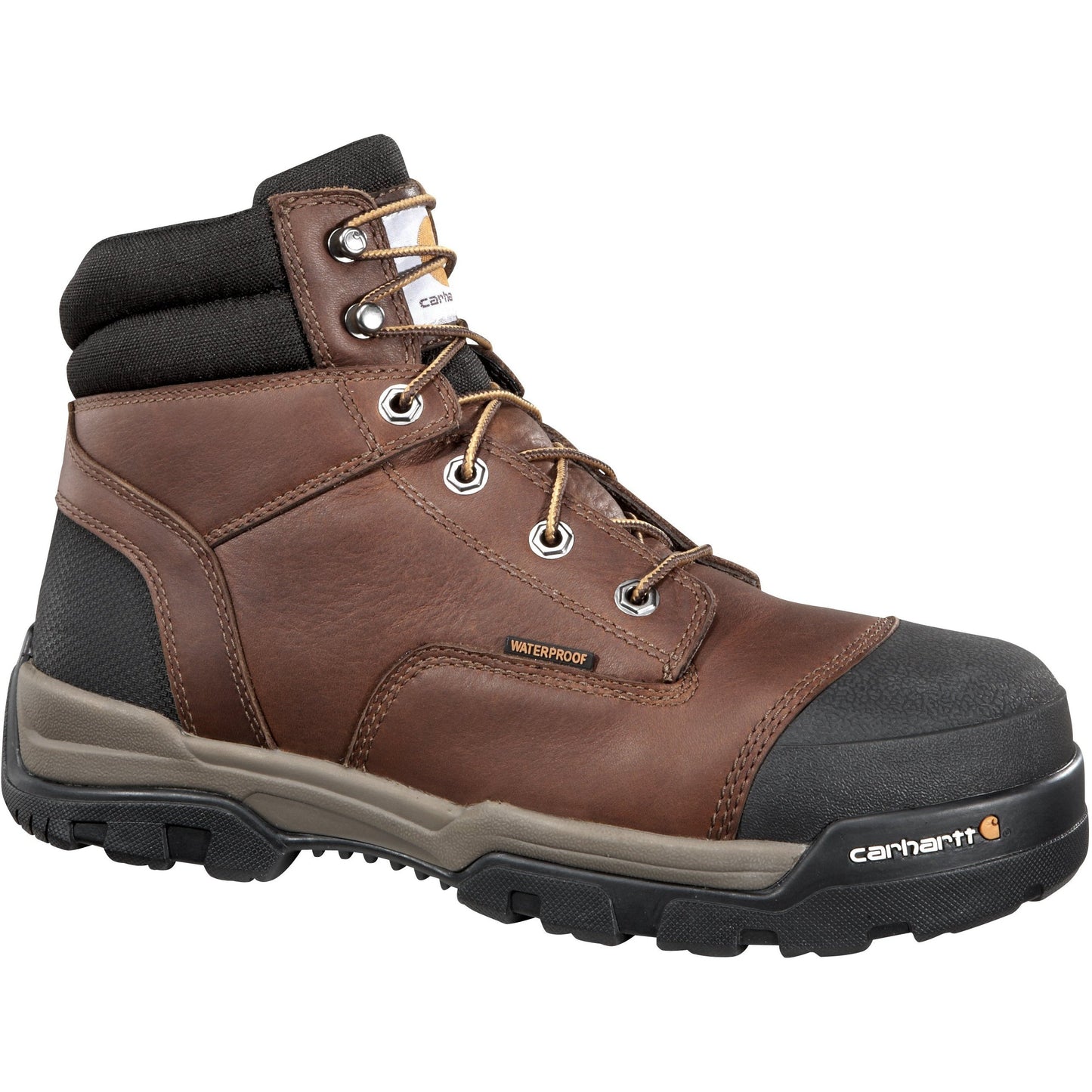 Carhartt Men's Ground Force 6" Composite Toe Waterproof Work Boot - Brown - CME6355 - Overlook Boots