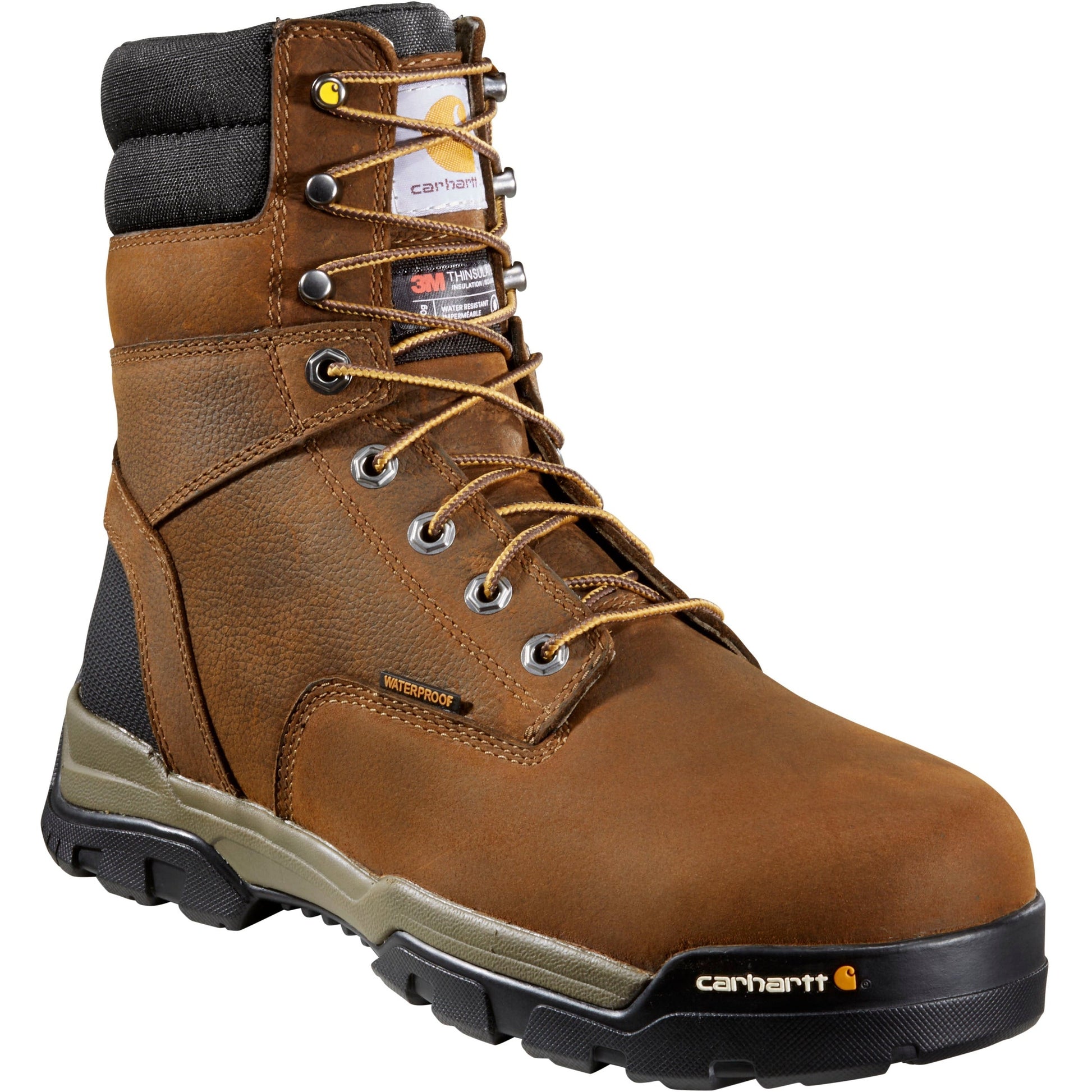 Carhartt Men's Ground Force 8" Soft Toe Waterproof 600G Ins Work Boot- CME8047 - Overlook Boots