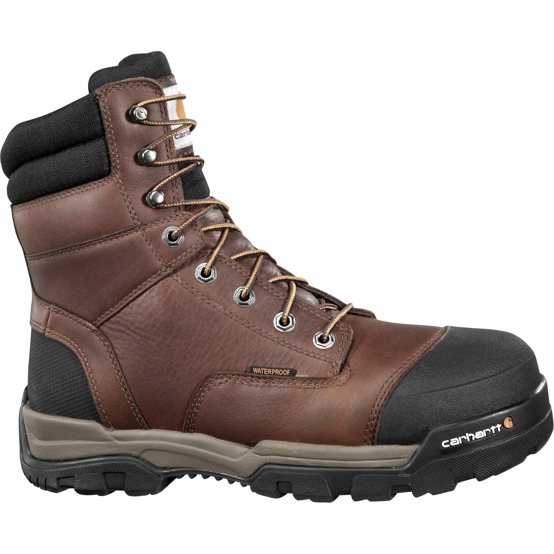 Carhartt Men's Ground Force 8" Composite Toe Waterproof Work Boot - Brown - CME8355 - Overlook Boots