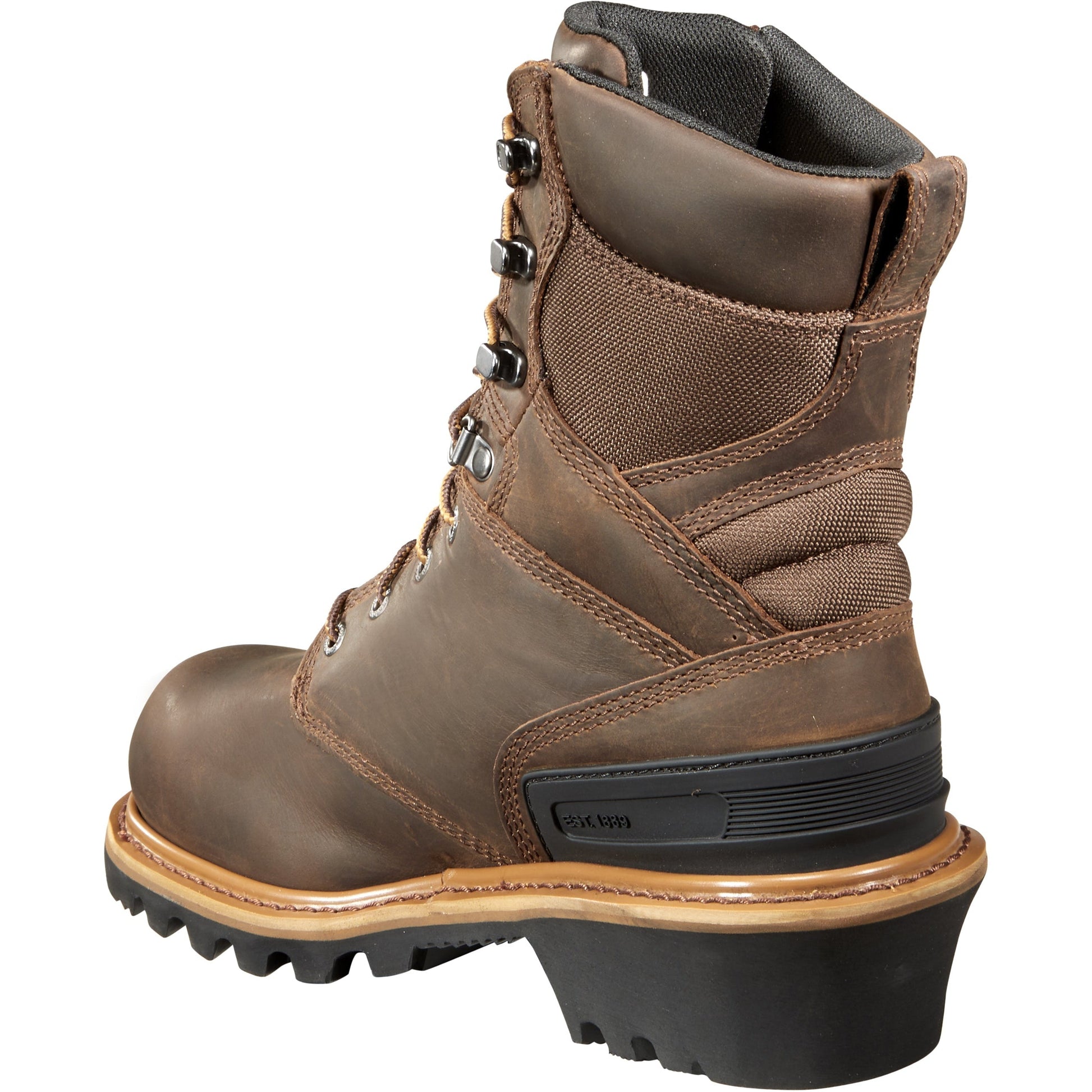 Carhartt Men's 8" Composite Toe Waterproof Logger Work Boots - Brown - CML8360 - Overlook Boots