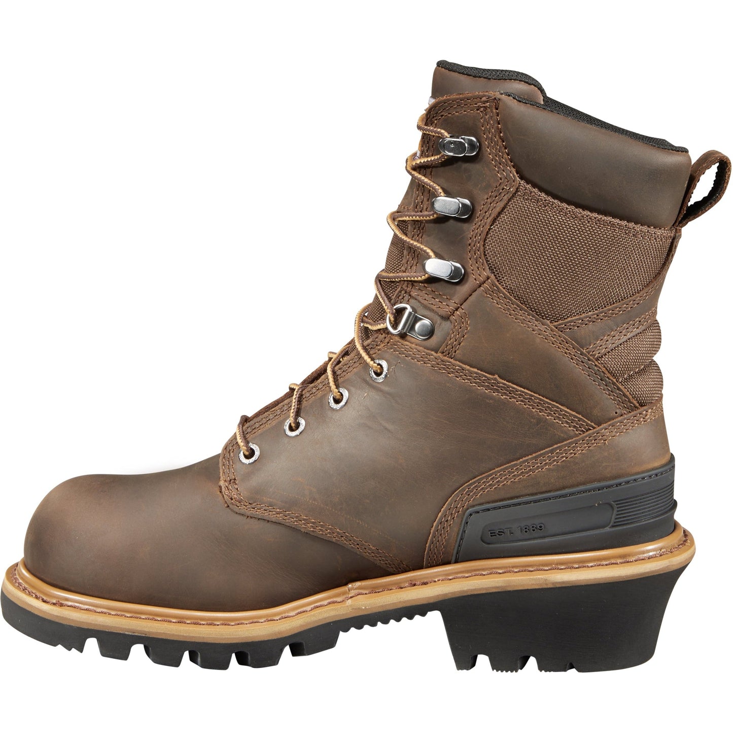 Carhartt Men's 8" Composite Toe Waterproof Logger Work Boots - Brown - CML8360 - Overlook Boots