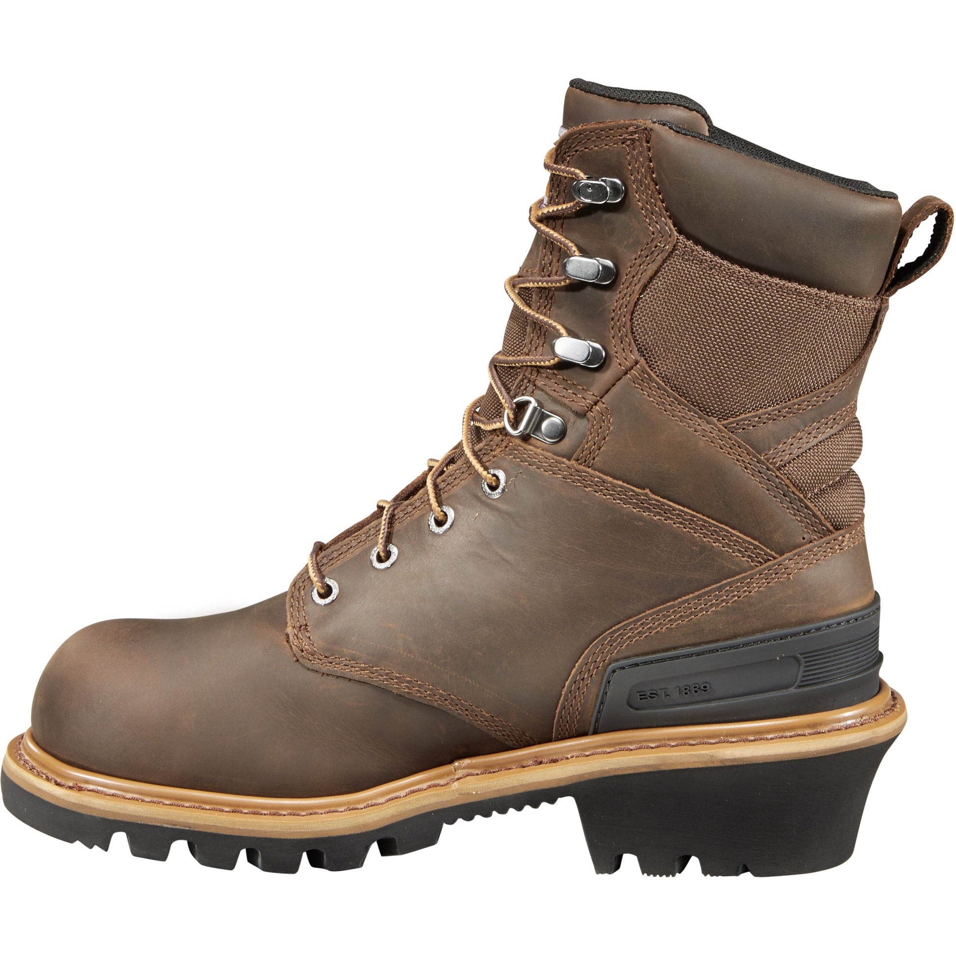 Carhartt Men's 8" Composite Toe Waterproof Logger Work Boots - Brown - CML8360 - Overlook Boots