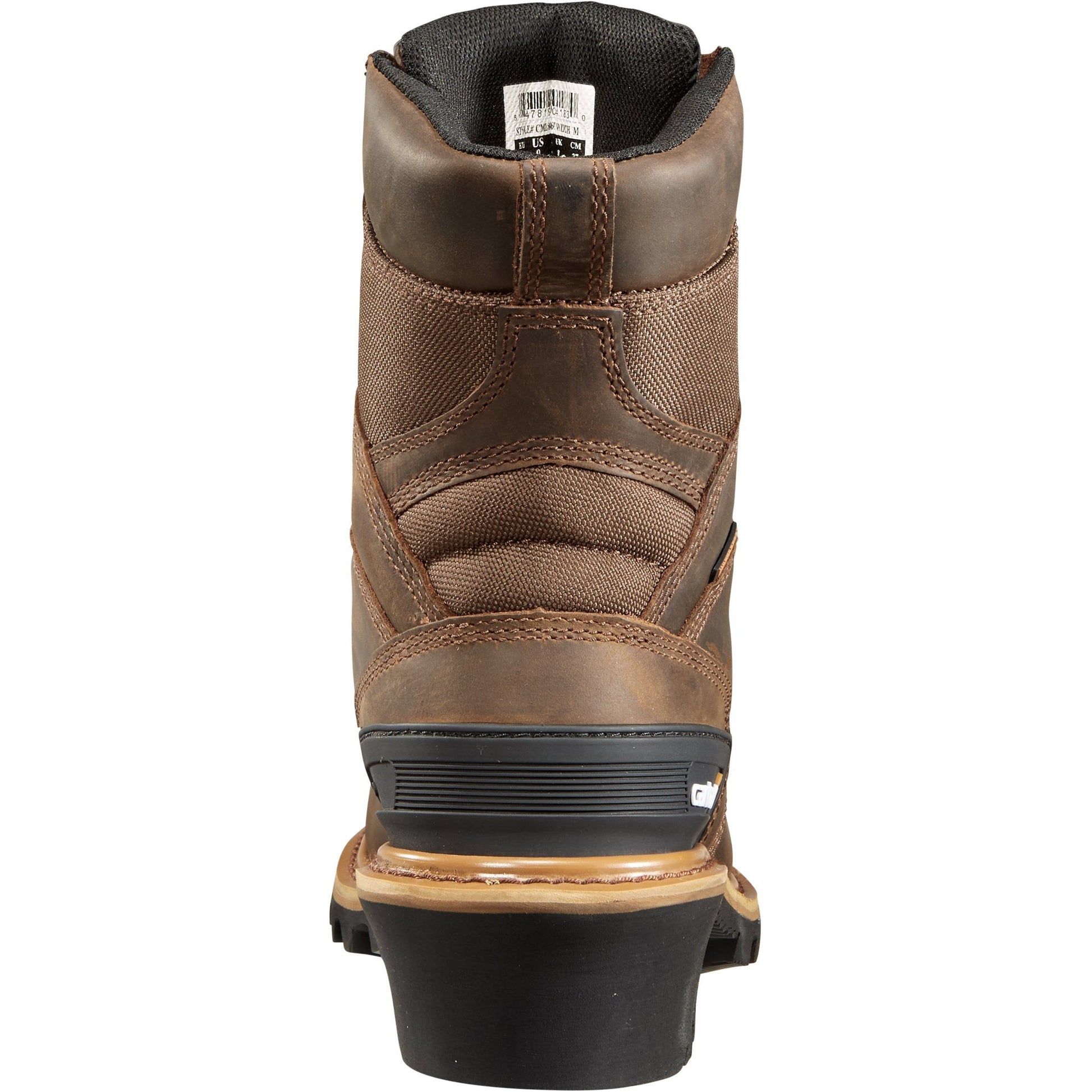 Carhartt Men's 8" Composite Toe Waterproof Ins Climbing Work Boot - Brown - CML8369 - Overlook Boots