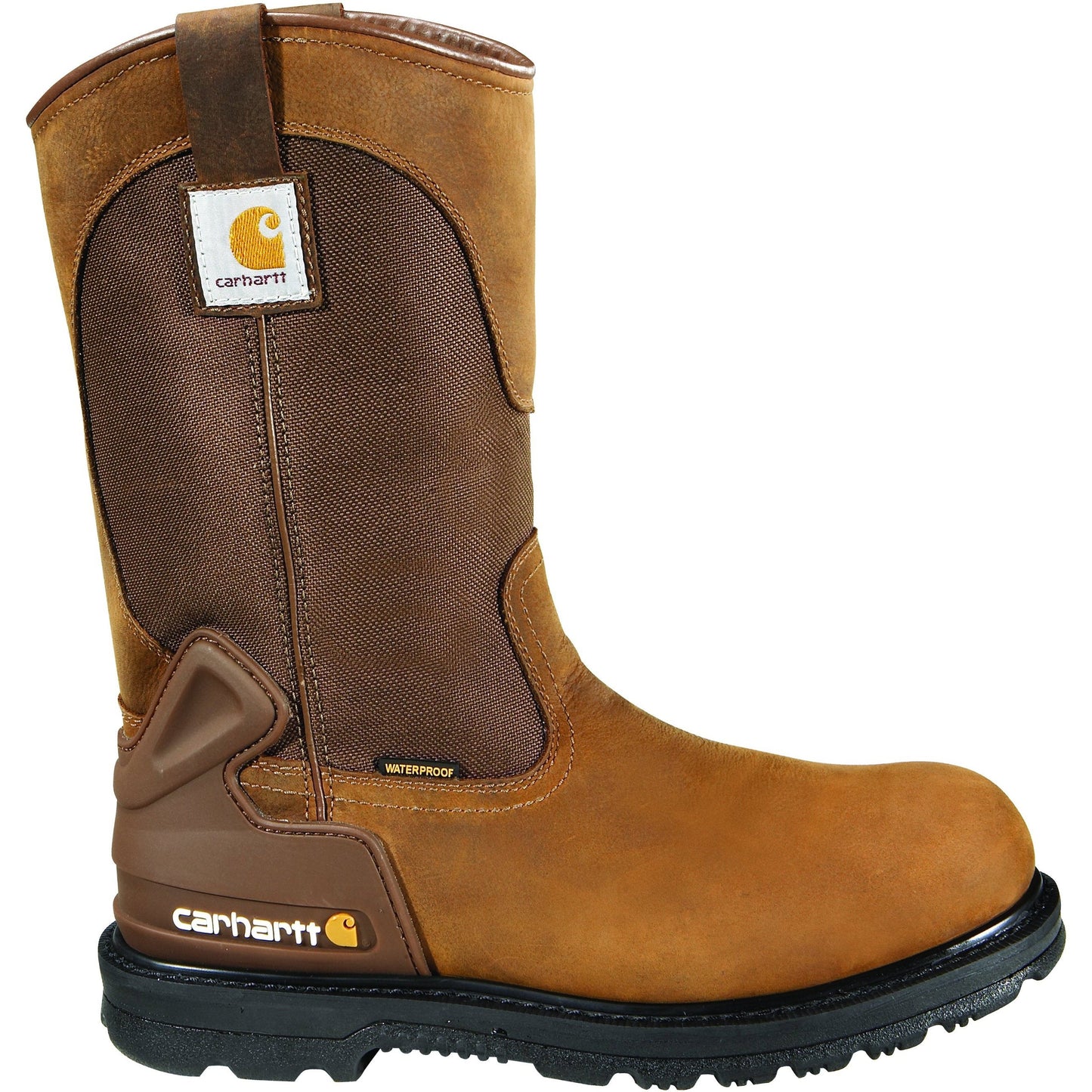 Carhartt Men's 11" Soft Toe Waterproof Wellington Work Boot - Brown - CMP1100 - Overlook Boots