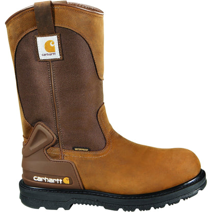 Carhartt Men's 11" Steel Toe Waterproof Wellington Work Boot - Brown - CMP1200 8 / Medium / Brown - Overlook Boots
