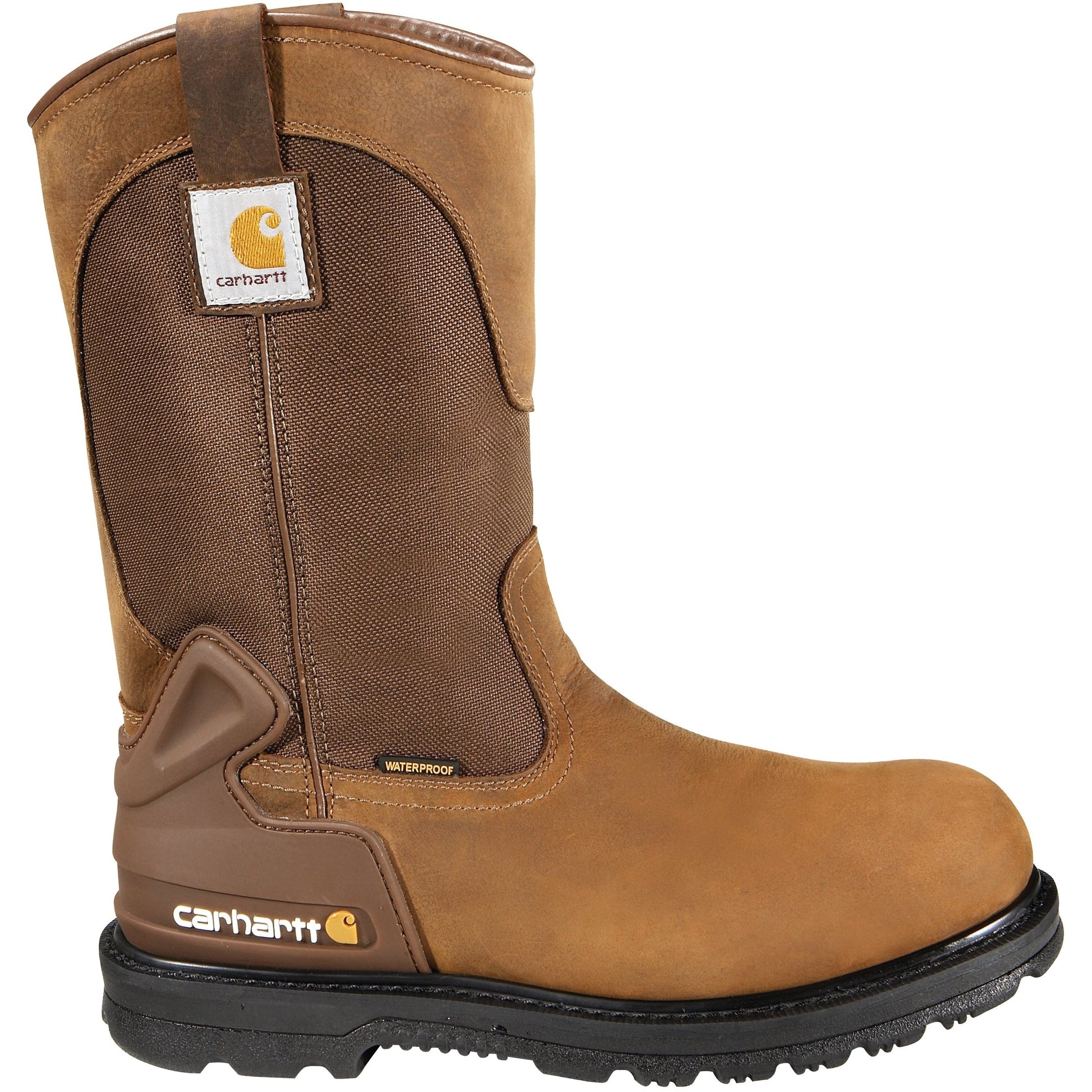 Carhartt Men's 11" Steel Toe Waterproof Wellington Work Boot - Brown - CMP1200 - Overlook Boots