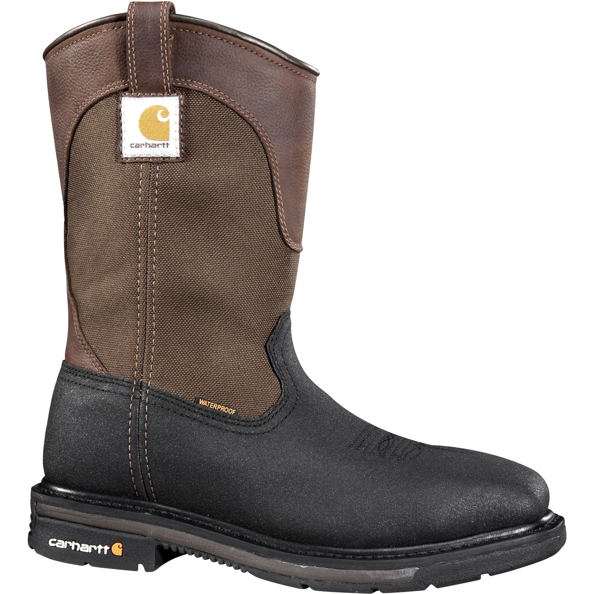Carhartt Men's Rugged Flex 11" Square Steel Toe Waterproof Well. Work Boot CMP1258 8 / Medium / Brown - Overlook Boots