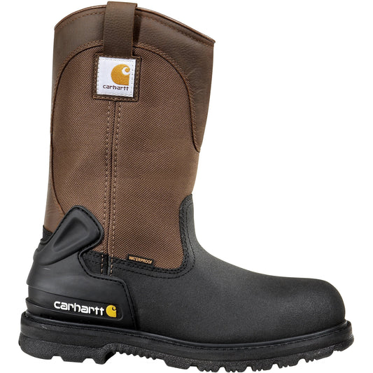 Carhartt Men's 11" Steel Toe Ins Waterproof Wellington Work Boot Brown CMP1259 8 / Medium / Brown - Overlook Boots