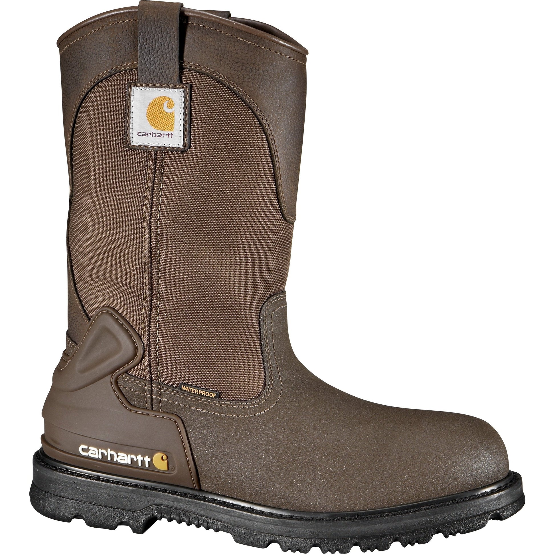Carhartt Men's 11" Steel Toe Waterproof Wellington Work Boot - Brown - CMP1270 8 / Medium / Brown - Overlook Boots