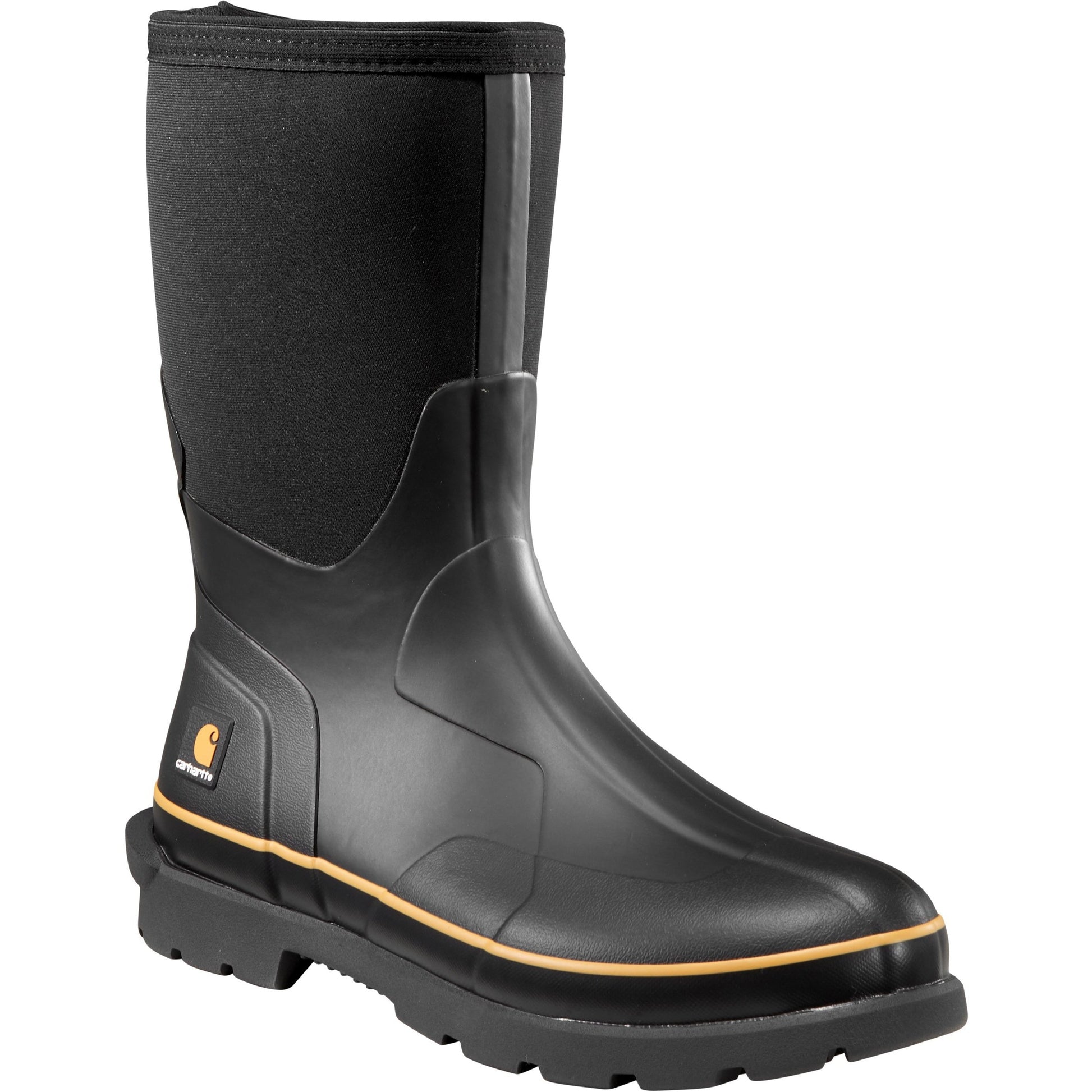 Carhartt Men's Mudrunner 10" Soft Toe Waterproof Rubber Work Boot- CMV1121 7 / Medium / Black - Overlook Boots