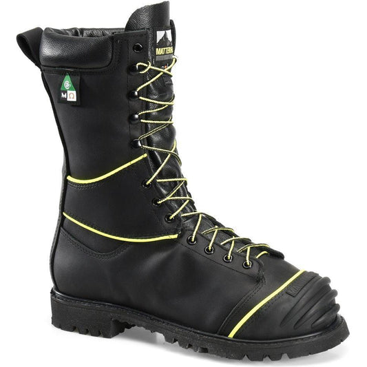 Matterhorn Men's Klondike 10" Steel Toe Waterproof Ins Metguard Puncture Resistant USA Made Work Boot CV12000 7 / Medium / Black - Overlook Boots