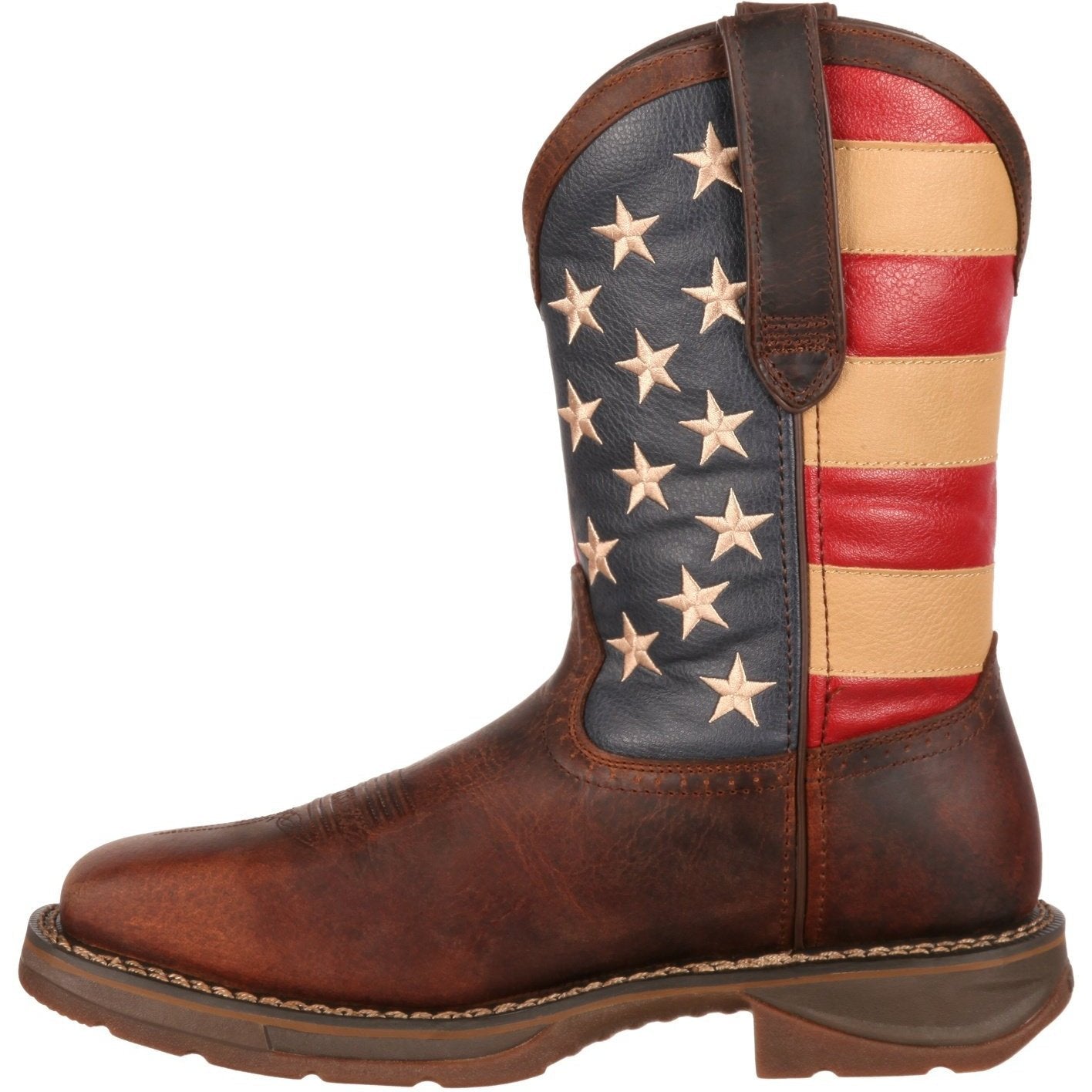 Durango Men's Rebel 11" Steel Toe Western Flag Boot - Brown - DB020  - Overlook Boots