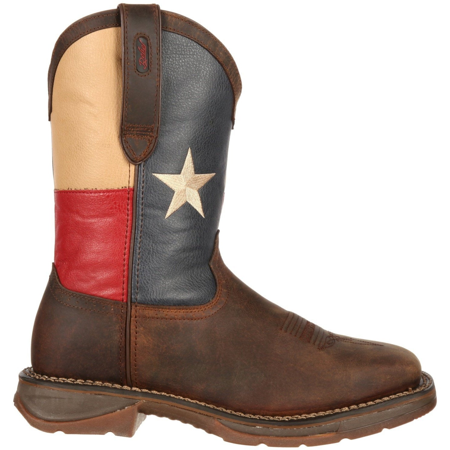Durango Men's Rebel Steel Toe Western Flag Boot - Brown - DB021  - Overlook Boots