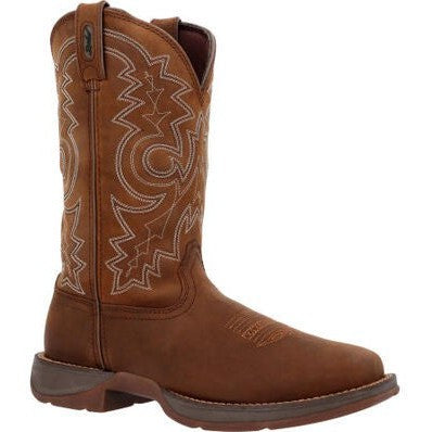 Durango Men's Rebel 12"  Soft Toe Pull On Western Classic Boot- Brown- DB4443  - Overlook Boots