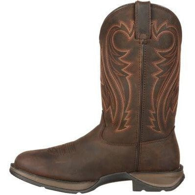 Durango Men's Rebel 12" Soft Toe Pull On Western Classic Boot- Chocolate- DB5464  - Overlook Boots