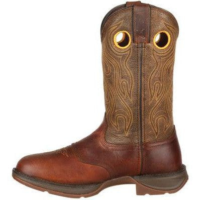 Durango Men's Rebel 12" Soft Toe Saddle Western Classic Boot- Sunset Brown- DB5468  - Overlook Boots