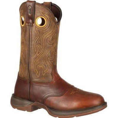 Durango Men's Rebel 12" Soft Toe Saddle Western Classic Boot- Sunset Brown- DB5468 7 / Medium / Brown - Overlook Boots