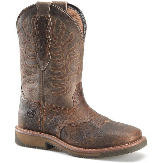 Double H Men's Highland 11" Wide Steel Toe Roper Work Boot -Brown- DH6144 - Overlook Boots