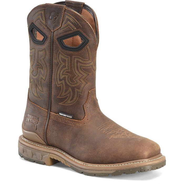 Phantom Rider Men's Stanton 11" Soft Toe Waterproof Western Work Boot - Brown - PH5021 7.5 / Medium / Brown - Overlook Boots
