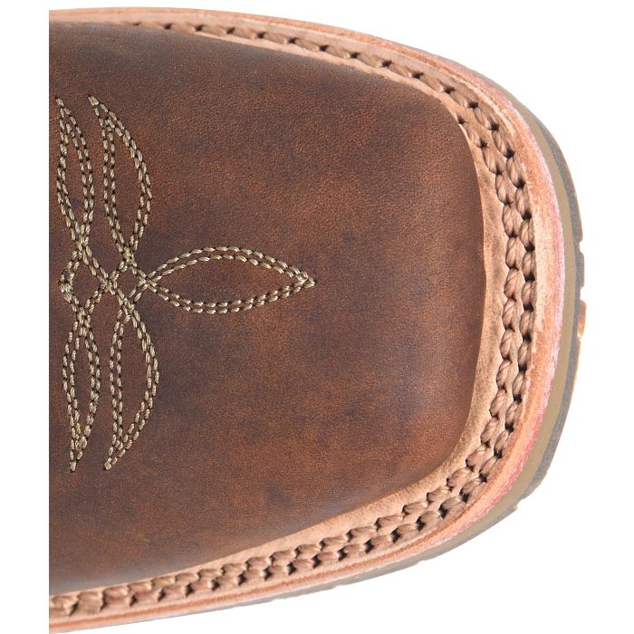 Double H Men's Boone 11" Square Toe Slip Resistant Western Work Boot - Red - DH4665 - Overlook Boots