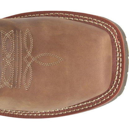 Double H Men's Roper 12" Wide Square Toe Composite Toe Western Work Boot -Brown- DH6141 - Overlook Boots