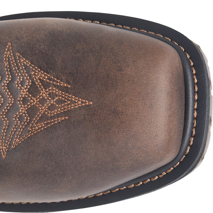 Phantom Rider Men's Dustie 11" Comp Toe WP Roper Western Work Boot - Brown - PH5030 - Overlook Boots