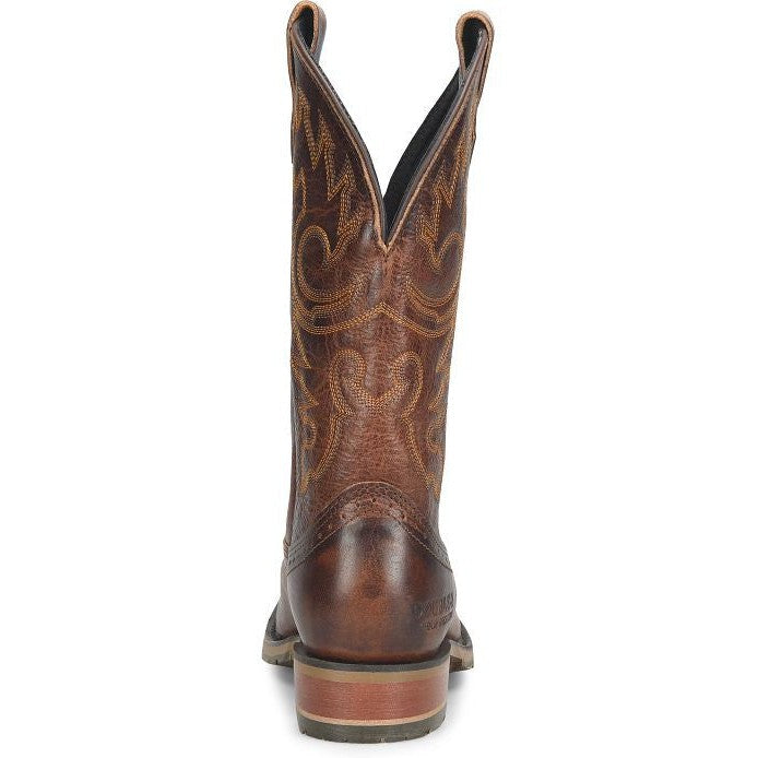 Double H Men's Brantley 12" Square Toe Roper Western Style Boot -Brown- DH4662  - Overlook Boots