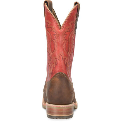 Double H Men's Boone 11" Square Toe Slip Resistant Western Work Boot - Red - DH4665 - Overlook Boots