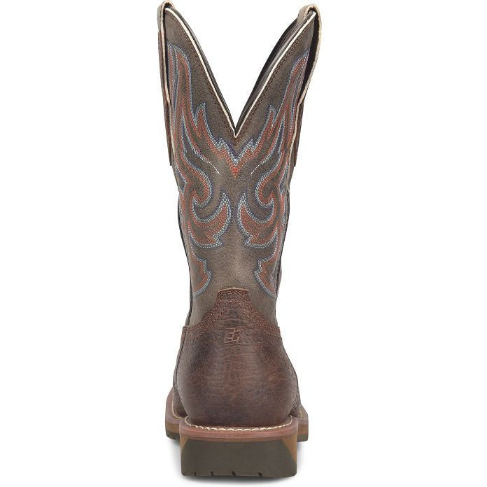 Double H Men's Ironhide 12" Square Toe Waterproof Western Boot -Brown- DH6142 - Overlook Boots