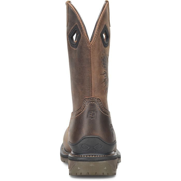 Phantom Rider Men's Dustie 11" Comp Toe WP Roper Western Work Boot - Brown - PH5030 - Overlook Boots