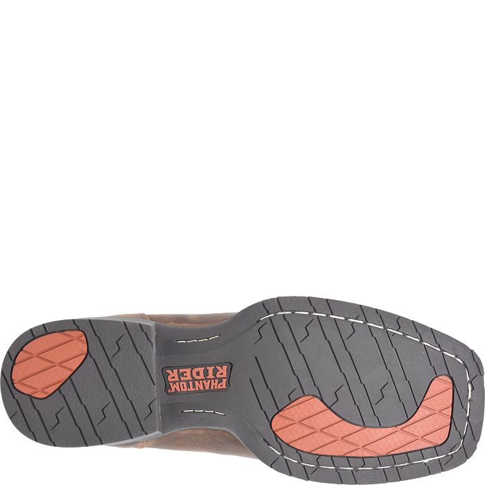 Phantom Rider Men's Dorton 6" Square Toe Western Work Boot - Brown - PH5028 - Overlook Boots