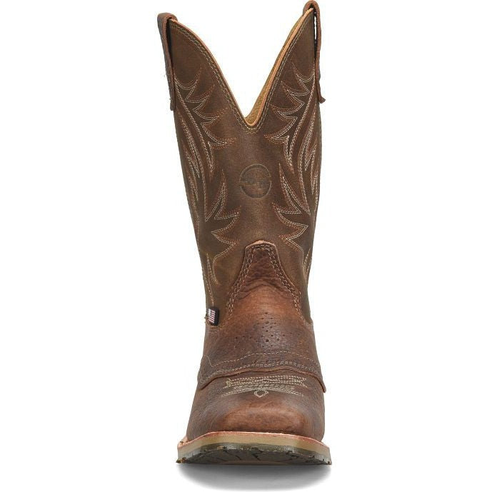 Double H Men's Dalton 11" Square Toe Western Classic Boot -Brown- DH4655  - Overlook Boots