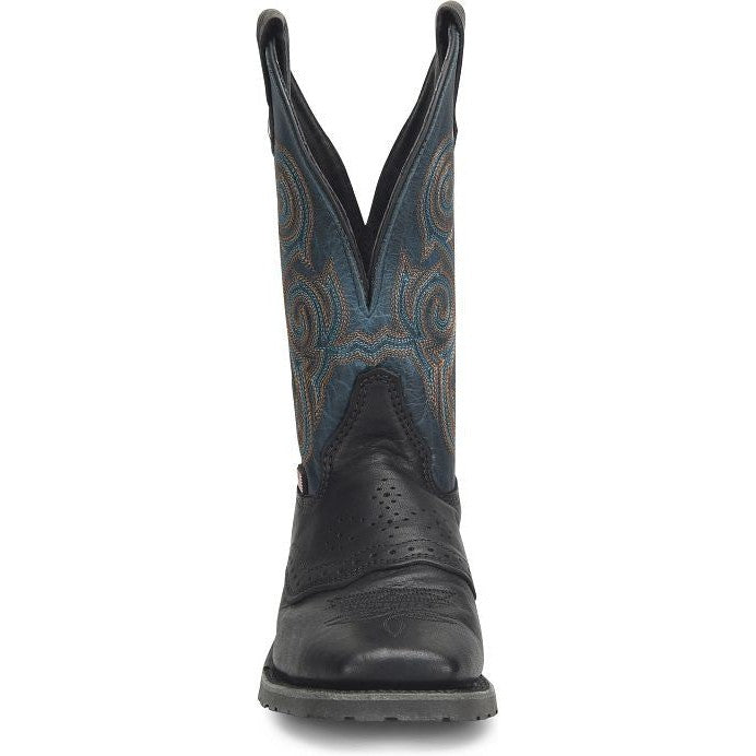 Double H Men's Nolen 11" Square Toe Roper Western Classic Boot- Black- DH4660  - Overlook Boots