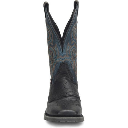 Double H Men's Nolen 11" Square Toe Roper Western Classic Boot- Black- DH4660  - Overlook Boots