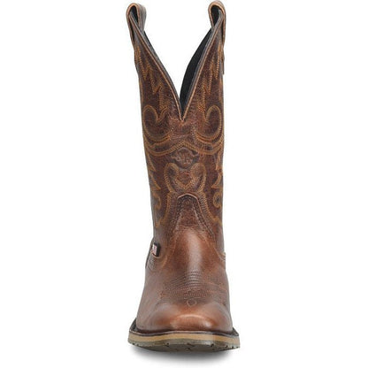 Double H Men's Brantley 12" Square Toe Roper Western Style Boot -Brown- DH4662  - Overlook Boots